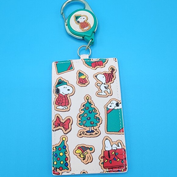 Loungefly Peanuts Snoopy Holiday Cookies Christmas Retractable Lanyard ID Holder - Picture 12 of 12